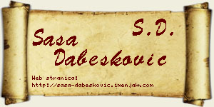 Saša Dabesković vizit kartica